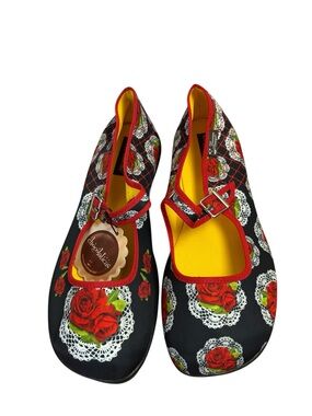 Hot Chocolate Design Mary Jane Shoes Multicolored Floral Size 43 US 12